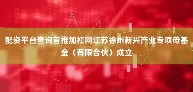 配资平台查询首推加杠网江苏徐州新兴产业专项母基金（有限合伙）成立