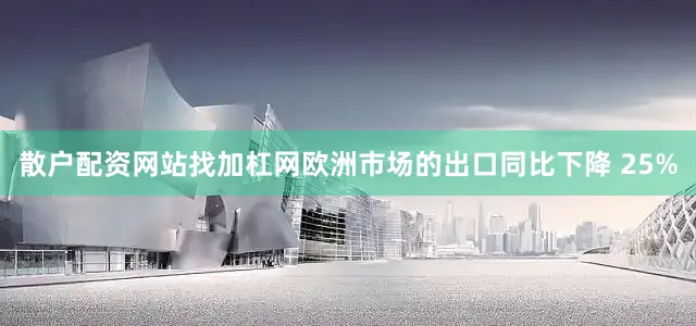 散户配资网站找加杠网欧洲市场的出口同比下降 25%